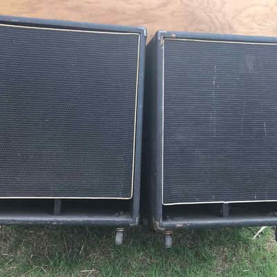 Vintage Kustom PA Cabinet Bass Bins 15" Ported Wheeled Solid Plywood image 6