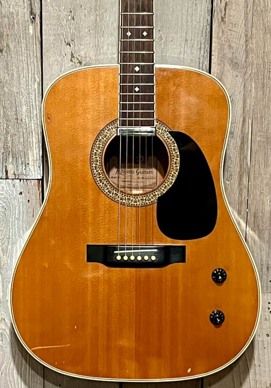 Rare 1971 Alvarez 5046  Acoustic/Electric Guitar Natural Finish, Made in Japan by Master Luthier Kazuo Yairi Includes Pro Setup & Hard Shell Case ! - Very Good