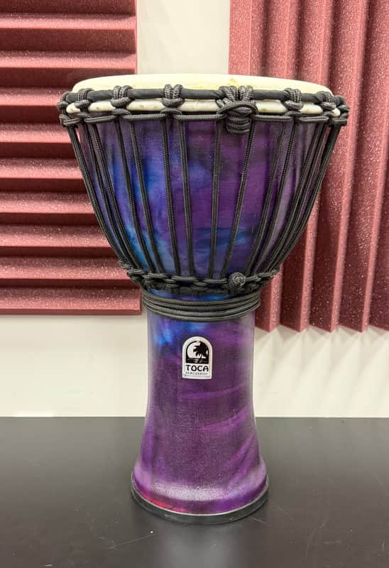 Toca Percussion SFDJ-7WP Synergy Freestyle Rope-Tuned Djembe - 7" 2020s - Woodstock Purple image 1