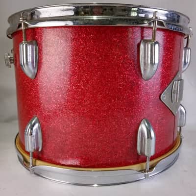 Starlight MIJ 13x9"Tom Drum Red Sparkle Vintage 60s Japan 6Ply image 4