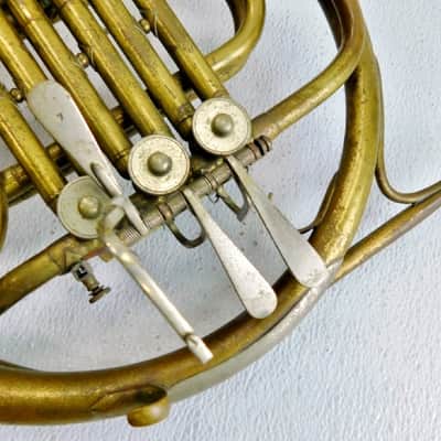 Geo C. Diver Music Co Gold Star Single French Horn, USA,  Lacquered Brass image 3