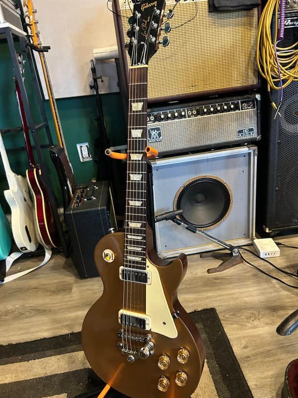 Les Paul Studio '50s Tribute - Modded with Mini-Humbuckers and Tremolo 2010 - 2015 - Worn Gold Top image 1