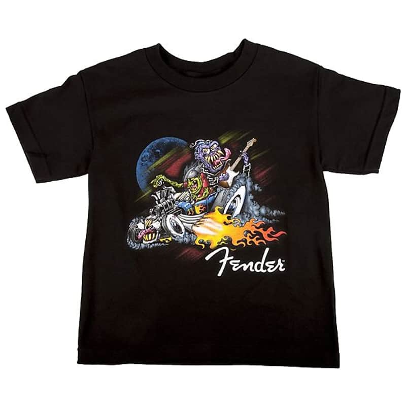 Fender Boys Rockabilly T-Shirt, Black, L (10yr) 2016 image 1