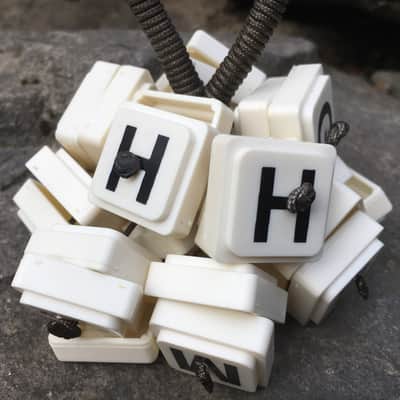 Upcycled Percussion - Upwords Game Tiles Hand Rattle / Shaker image 3