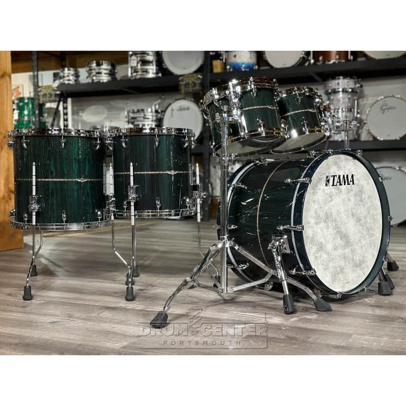 Tama Star Bubinga 5pc Drum Set Dark Green Cordia w/Outside Inlay image 1