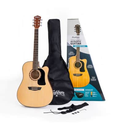 Washburn AD5CEPACK-A | Acoustic / Electric Dreadnought Guitar with Gigbag, Strap, Picks image 7