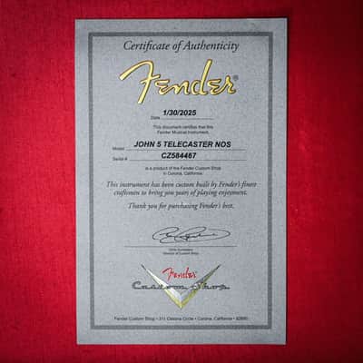 Fender Custom Shop John 5 Telecaster NOS- Black 2025 (CZ584467) *Mirrored Pickguard* image 6