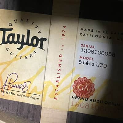 NEW! Taylor Next Generation 814ce Special Edition Acoustic-electric Guitar - Casablanca Beige Metallic - 4.6lbs - Authorized Dealer - G07756 image 6