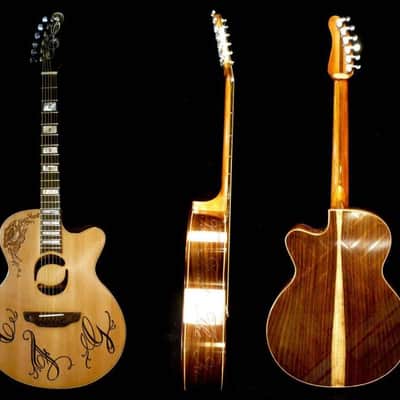 Blueberry Handmade Grand Concert Acoustic Guitar Music Motif image 18