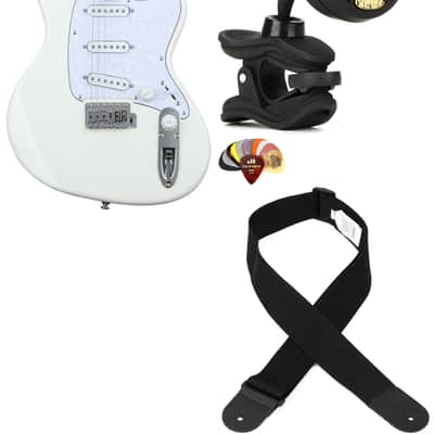 Ibanez Ichika Signature ICHI00 Talman Electric Guitar - Vintage White  Bundle with Snark ST-8 Super Tight Chromatic Tuner... (4 Items) image 1