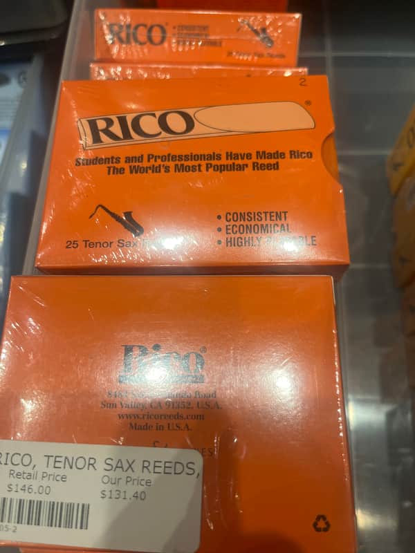 Rico 25 Rico Tenor Sax Reeds #2 2025 - Wood image 1