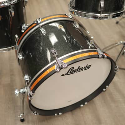 Pre-Owned Ludwig Classic Maple "El Camino" 3-Piece Shell Pack 12/14/20 (Black Sparkle With Gold Sparkle Accents) image 11