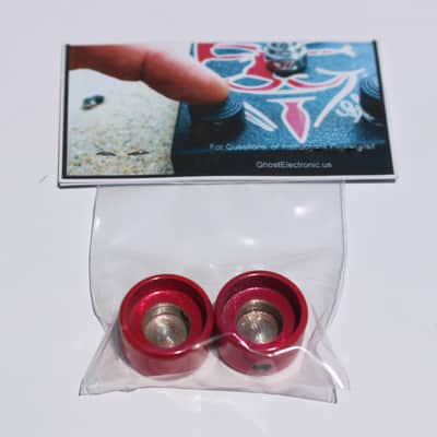 Ghost Electronic Footswitch Covers 2 Electric Pink Pedal Topper Aluminum Guitar Knob 2022 image 4