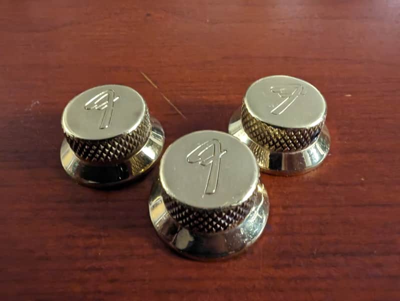 Fender Original Gold F Knobs for "THE STRAT" 1980-1983 image 1