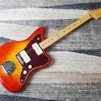 Fender MIJ 2024 Collection Hybrid II Jazzmaster FMT Flame Sunset Orange Transparent Made in Japan image 1