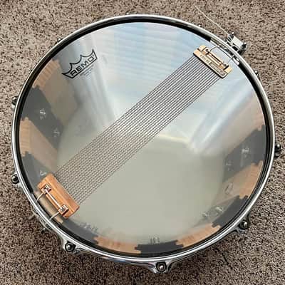 Like-New: Nowak Drums (AUST) 14x7 Jarrah/BlackButt block/stave snare, Sonor wires image 5