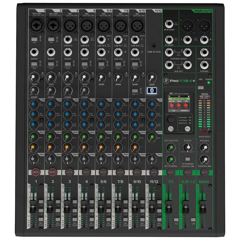 Mackie ProFX12v3+ 12-Channel Analog Enhanced FX USB Recording Mixer w Bluetooth - Open Box Mint image 1