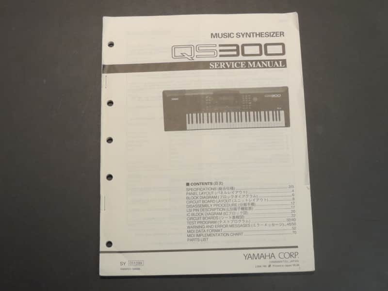 Yamaha QS300 Service Manual [Three Wave Music] image 1