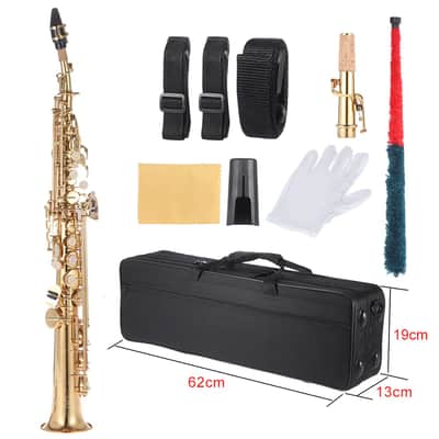 Brass Straight Soprano Bb B Flat Sax Saxophone image 6