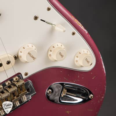 2023 - Fender Custom Shop Eddie's Guitars Exclusive Dealer Select Roasted 1963 Stratocaster Heavy Relic - Dusk Plum image 15