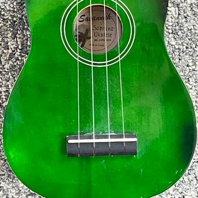 Savannah Soprano Ukulele - Green, Used. image 2
