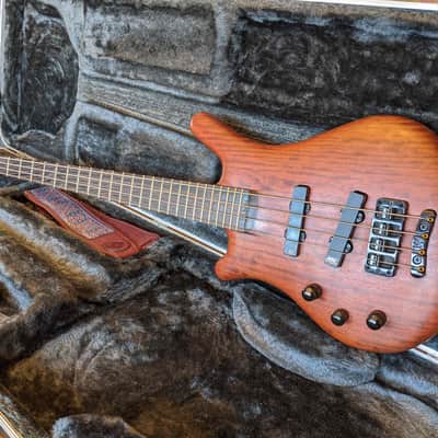 Left-Handed 1996 Warwick Thumb NT4 Natural Bubinga image 2