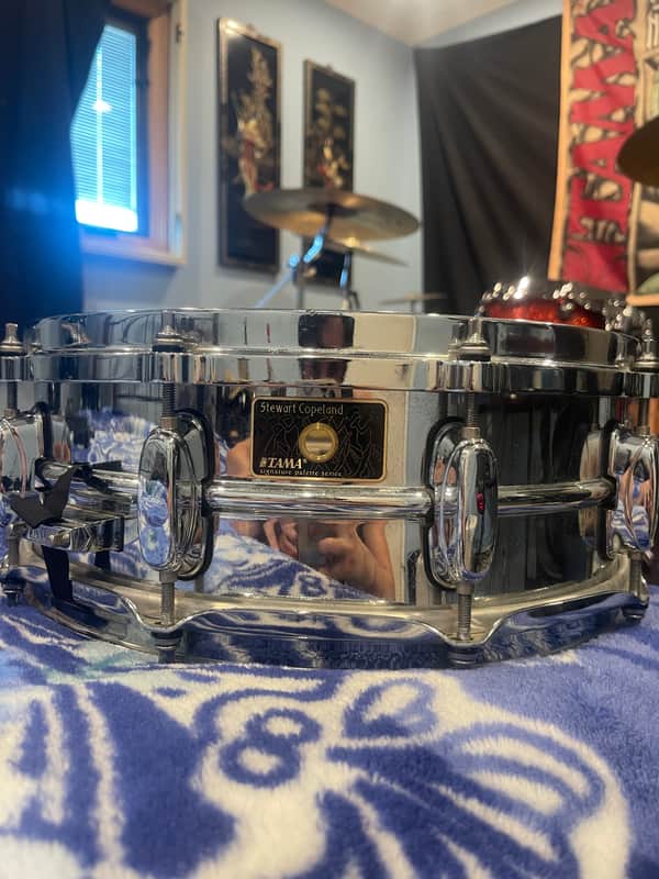 Tama SC145 Stewart Copeland Signature 5x14" Brass Snare Drum 2010s - Chrome Over Brass image 1