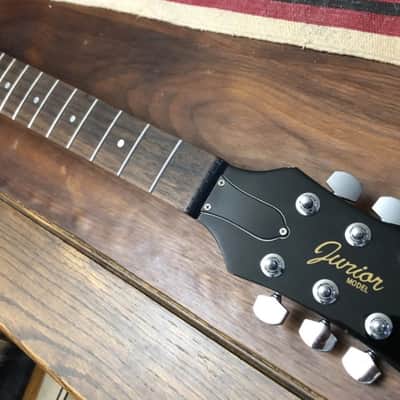 2004 Epiphone Les Paul Junior Electric Guitar Black Actual Loaded Neck image 1