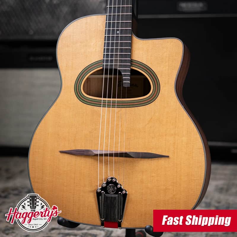 Eastman Guitars DM3 Grande Bouche Acoustic Guitar - Natural with Structured Gig Bag image 1