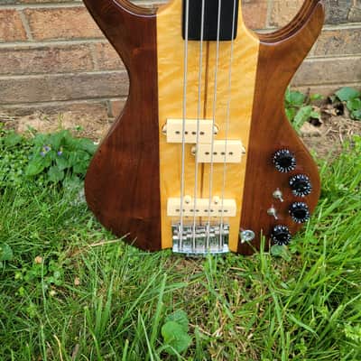 1980 Kramer Model DMZ 6000 Fretless Aluminum Neck Bass Guitar Great Player & Sound With Orig. Case image 2