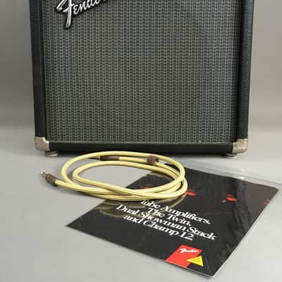 Vintage Fender Tube Champ 12 1987-1993 Rare Original Red Knob Guitar Amp Black Grey Tolex Original Print Ad Mint image 12