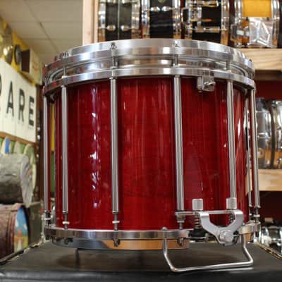 Pearl 12x14 Free Floating Championship Pipe Band Series Marching Snare Drum in Cherry Lacquer image 2