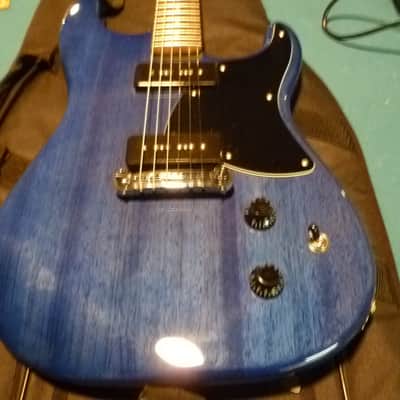 Squier Paranormal Strat-O-Sonic 2025 Sapphire Blue P90 Pickups w/ Fender Gig Bag and Ernie Ball Black guitar strap image 3