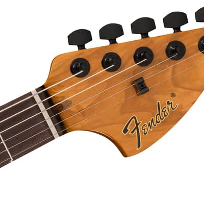 Fender Tom DeLonge Starcaster Electric Guitar, Rosewood Fingerboard, Black Hardware, Satin Olympic White image 8