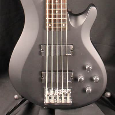 Schecter C-5 Deluxe 5 String Electric Bass Satin Black image 2