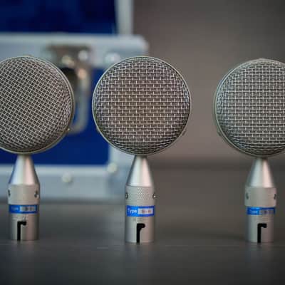 Rare Vintage Early Blue Bottle Tube Condenser Microphone Set image 13