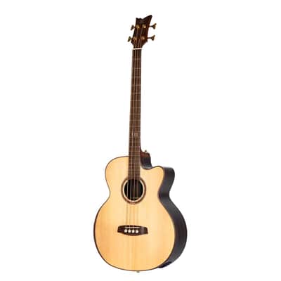 Ortega STRIPEDSU.ACB The Private Room Solid Alaskan spruce top Mahogany Neck 4-String Acoustic-Electric Bass Guitar w/Deluxe Gig Bag image 6