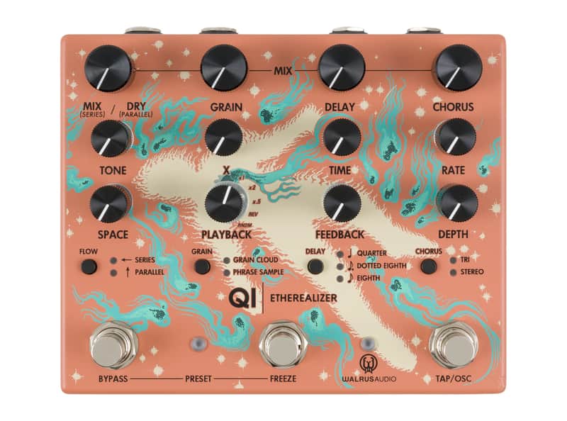 Walrus Audio Qi Etherealizer Stereo Multi-Effects Pedal (Terracotta) [USED] image 1