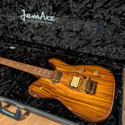 2018 JamAxe USA Custom Tele Floyd HH Electric Guitar 2018 Natural Figured W/OHSC Super Clean image 1