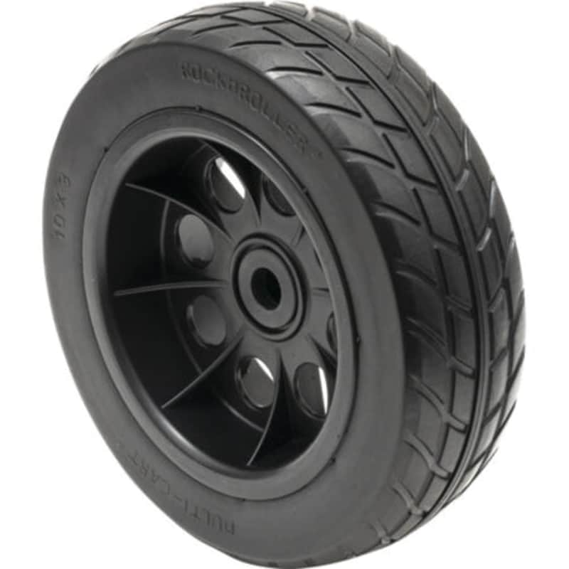 Rock N Roller RWHLO10X3BK | 2pc 10 x 3in R-Trac Rear Wheels | Foam-Filled No-Flat Tires image 1
