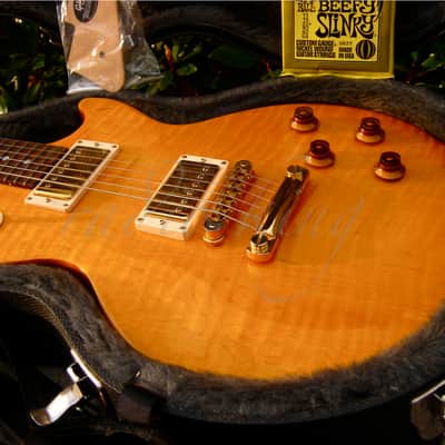 ULTRA RARE! * 2002 Gibson USA Les Paul Junior Special PLUS * Trans Amber TIGER FLAME ! * Standard image 3