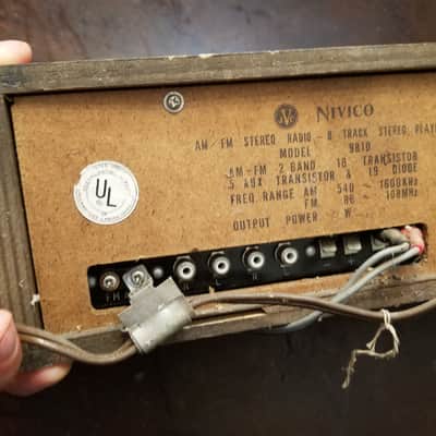 JVC Nivico 9810 Am/Fm Stereo Radio 8-Track Player Rare 1970s - silver and woodtone image 5