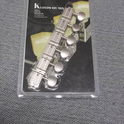 TonePros Kluson TPKF6B-SN 6-In Line Strat Style Tuners Satin Nickel image 1