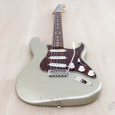 2004 Fender + MJT Stratocaster Partscaster Limited Edition CME Neck & Inca Silver Relic Body w/ Custom '69 Pickups, Case image 11