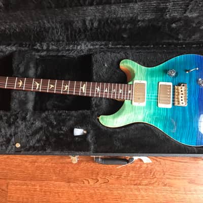 Paul Reed Smith 2015 PRS Custom 24 MSL Limited Wood Library, Blue Fade, Artist Top, Korina neck, Gre image 7