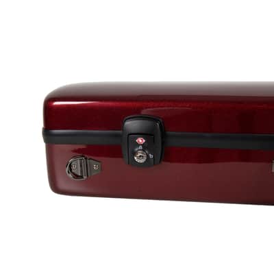 Crossrock Straight One-piece Body Soprano Saxophone Case, Fiberglass Hardshell, Backpack Strap, Red image 4