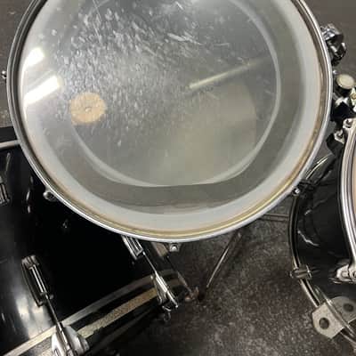 Vintage 1970's Rogers 7-Piece Drum Set, Black w/ Dyna-Sonic Custom Build Roger's Snare & Hardware image 12