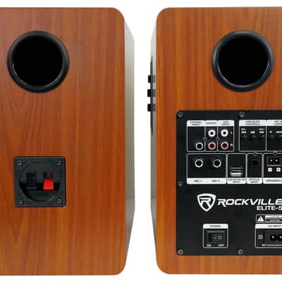 Rockville ELITE-5C Wood 800w Home Theater 5.25" Bluetooth Bookshelf Speakers image 6