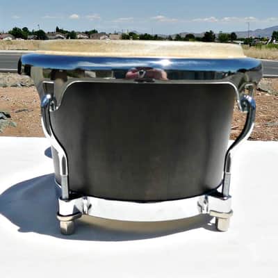 Toca Custom Deluxe Wood Bongo Set 7" and 8 .5" - Matte Grey Finish - PV MUSIC Drum Shop Inspected Tuned and Tested - Play / Sound Great - Excellent (Near Mint) Cosmetic Condition image 8