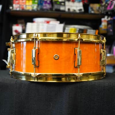 Vintage Pearl/Japan Custom Classic 5x14" One Piece Maple Snare Drum - Honey Natural Lacquer image 6